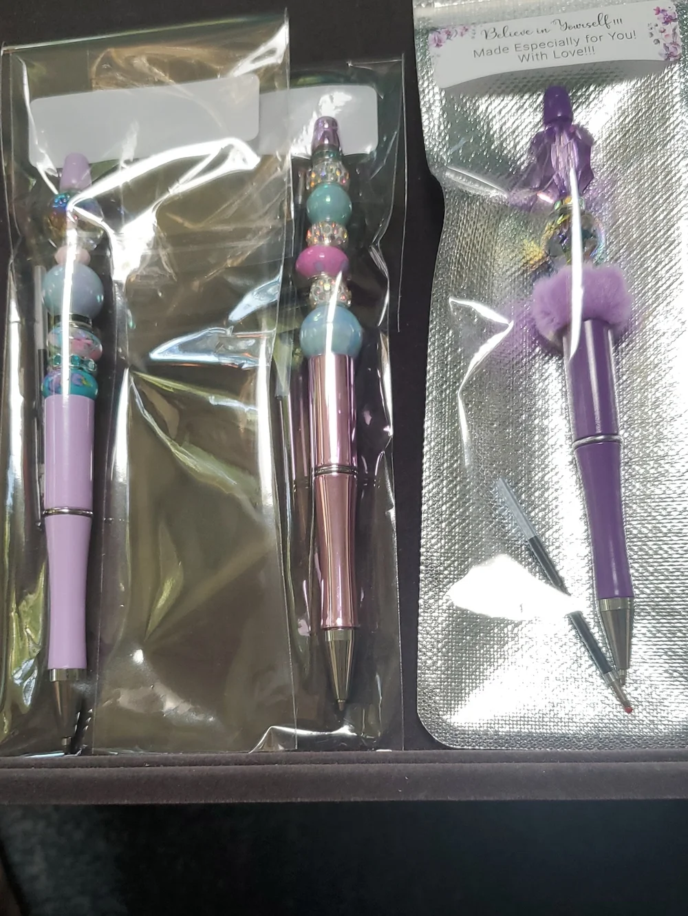 Purple Dec. Beaded Pen - Stylish REASONABLE OFFER ACCEPTED